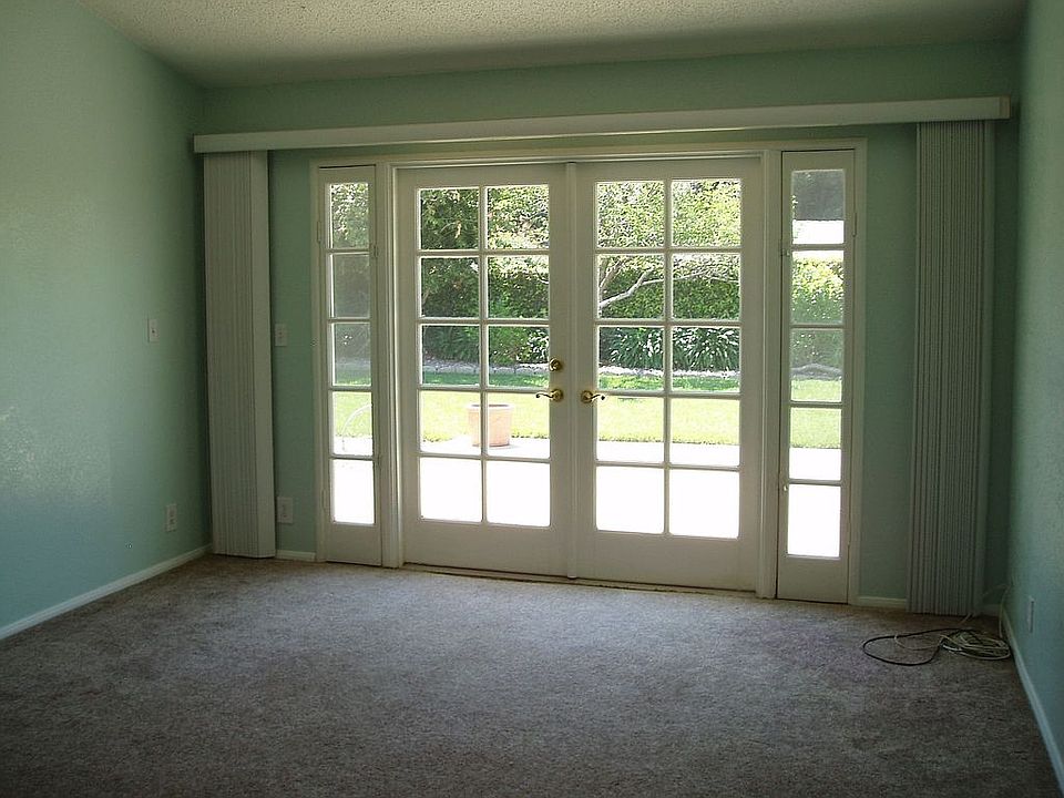 French doors leading to backyard