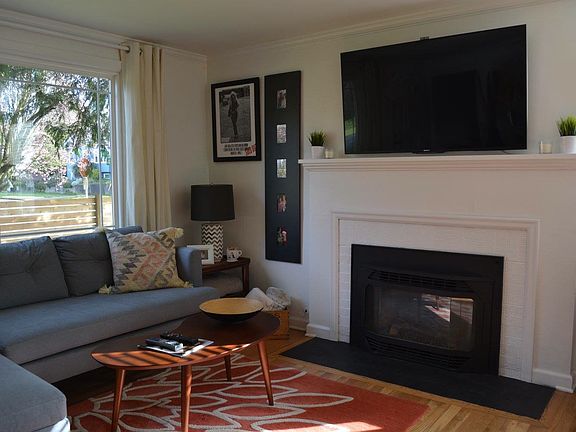 Living room fireplace