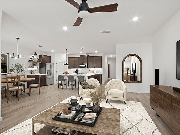 Open concept living spaces