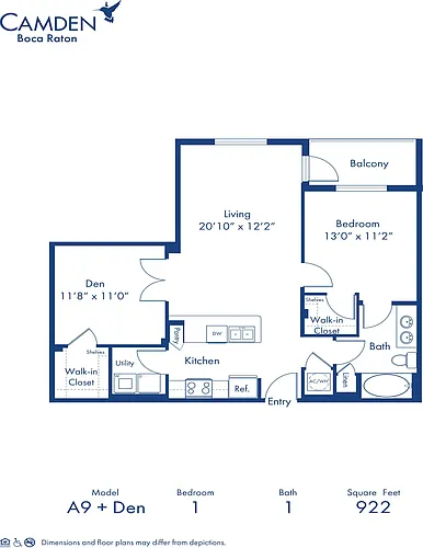 Floor plan A9 + Den