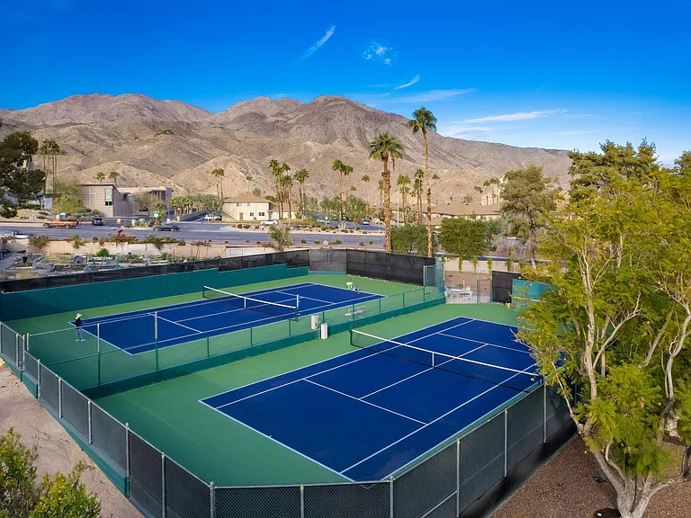 Tennis courts.