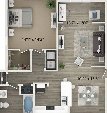One Bedroom One Bath Floor Plan One Bedroom One Bath Floor Plan