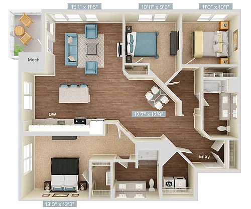 Floor plan C1U_1509