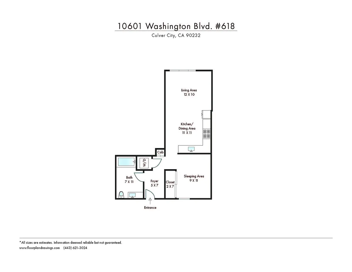 Floor plan Junior 1-Bed A1
