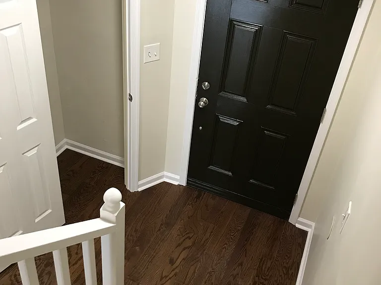 Front door & coat closet