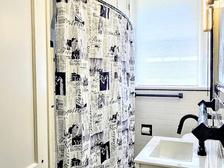 Bathroom off the hallway