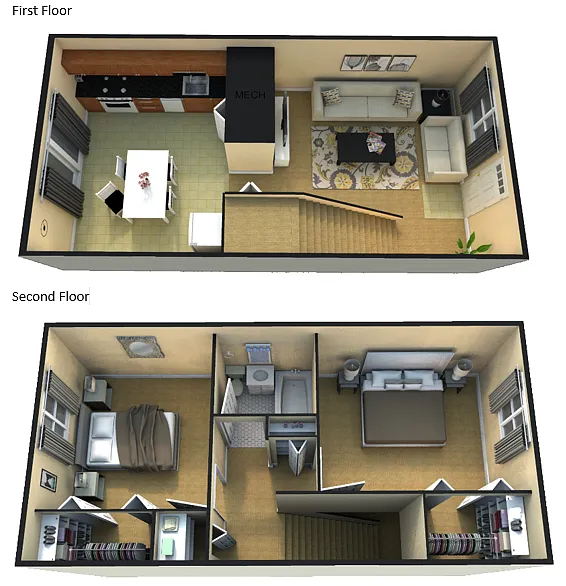Floor plan 2BR PH1