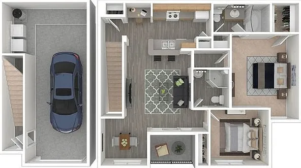 Explore the elegance of this contemporary apartment's layout, perfect for modern living. Explore the elegance of this contemporary apartment's layout, perfect for modern living.