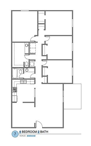Floor plan 4 Bed Type A