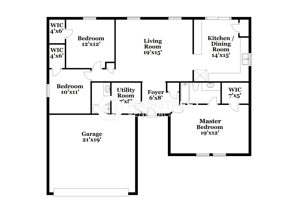 Floor Plan - 809 Delray Dr