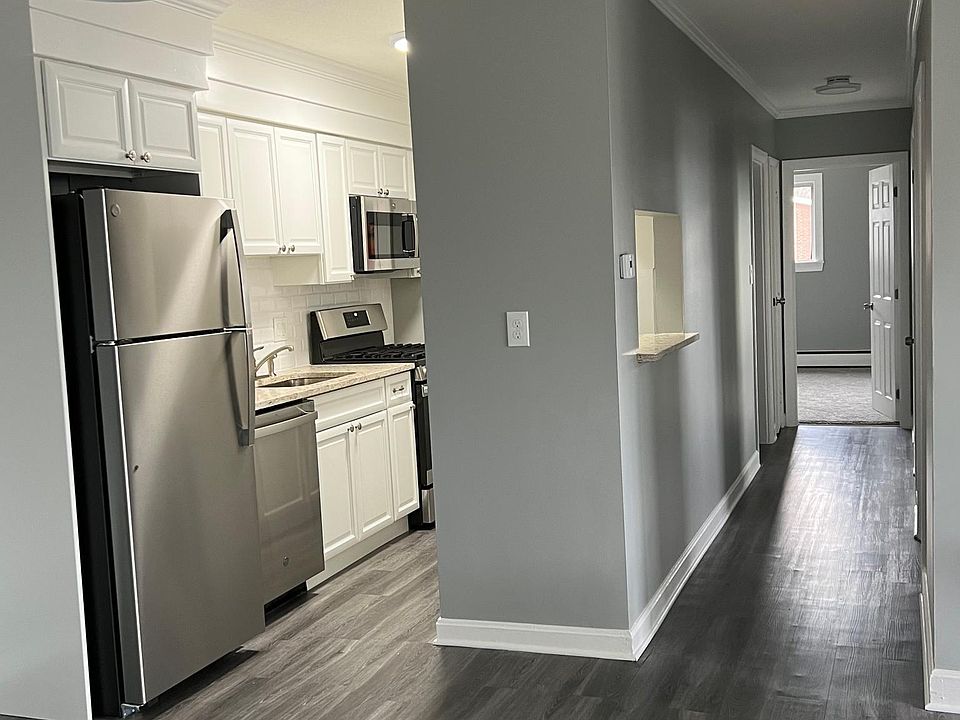 Galley kitchen and hallway