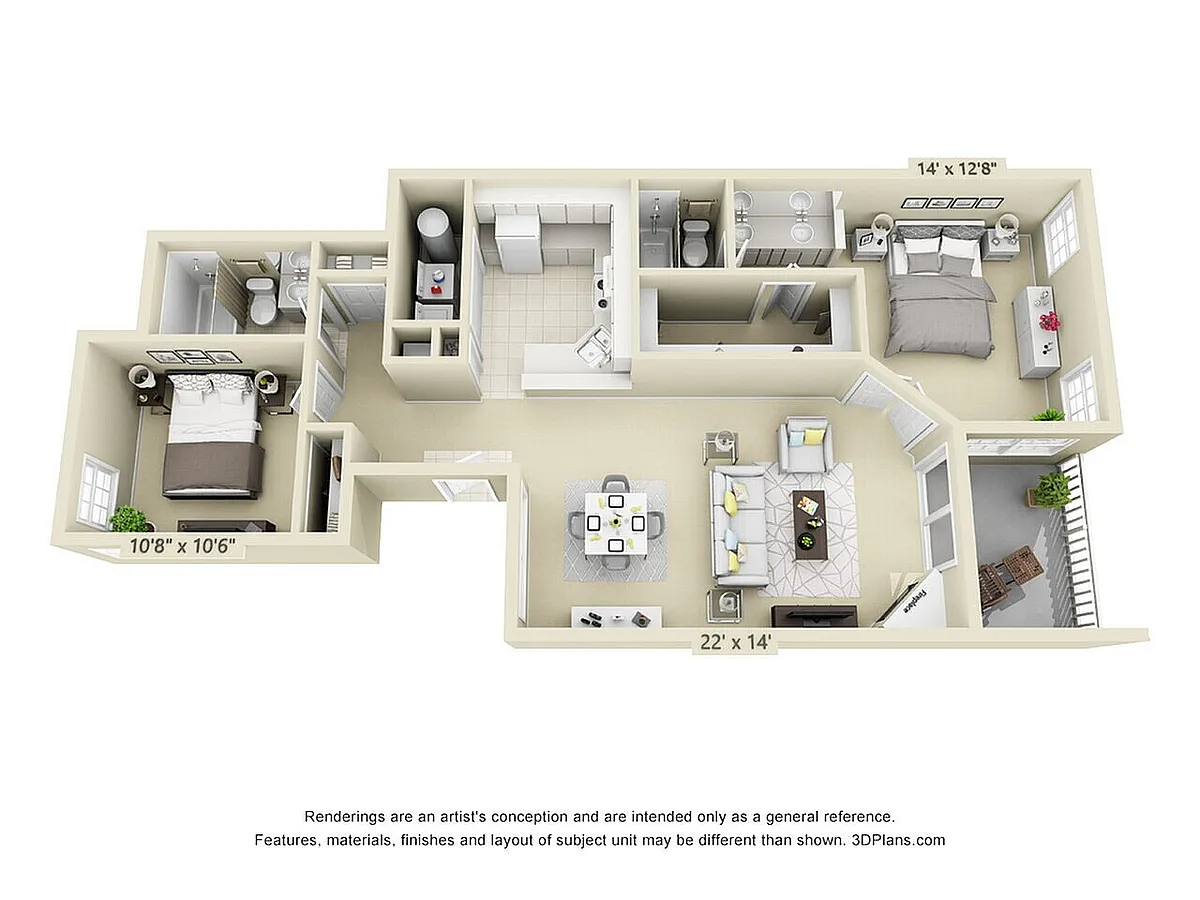 Floor plan 2b Luxe