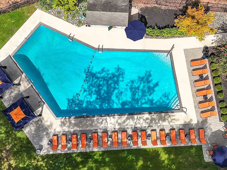 Aerial view of pool