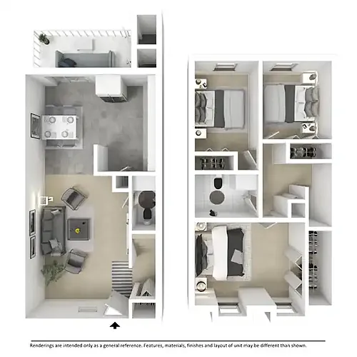 Floor plan 3 bedroom deluxe