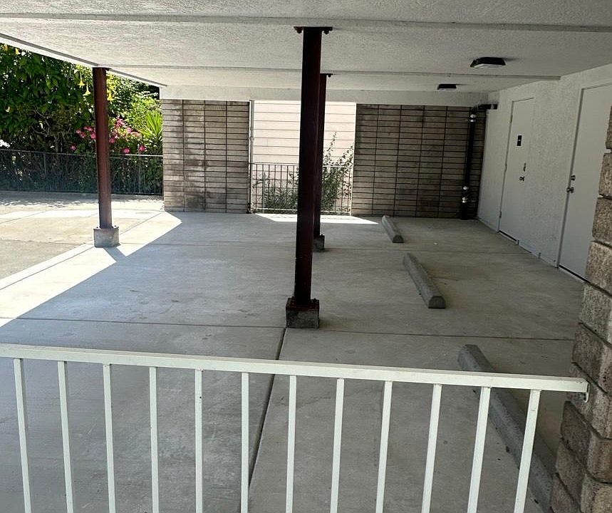 Apartment is over the improved covered carport.