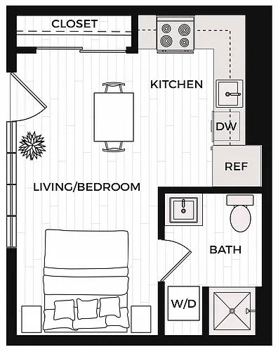 Floor plan Studio E