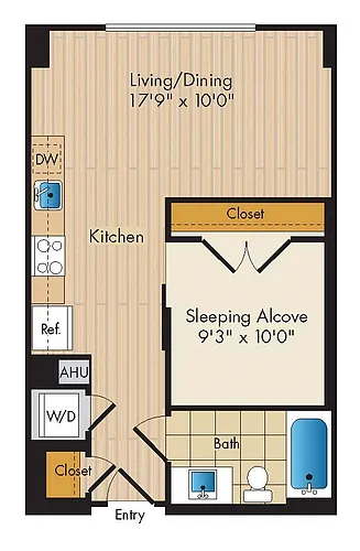 Floor plan Studio-S4b