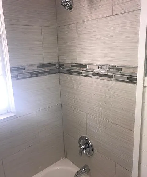 New tile in bath