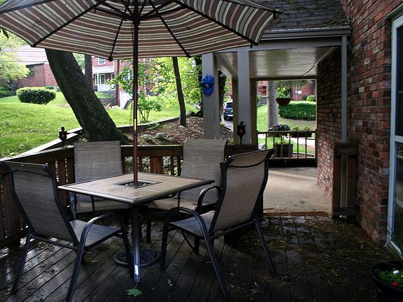 Wonderful Deck leading to covered porch