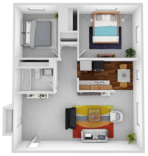 Floor plan 2 Bed 1 Bath