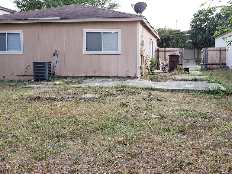 Fenced backyard