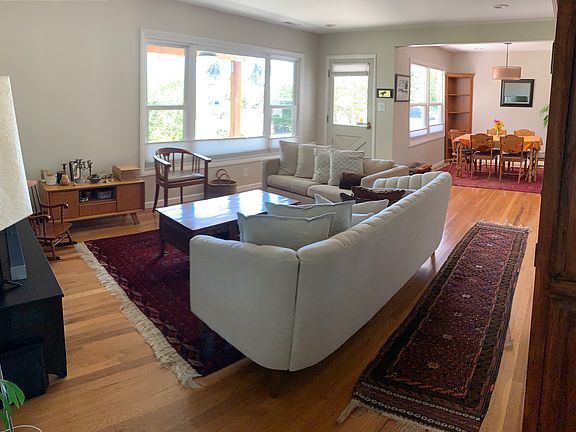Living room and dining room