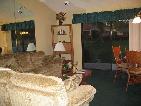 The living room is spacious