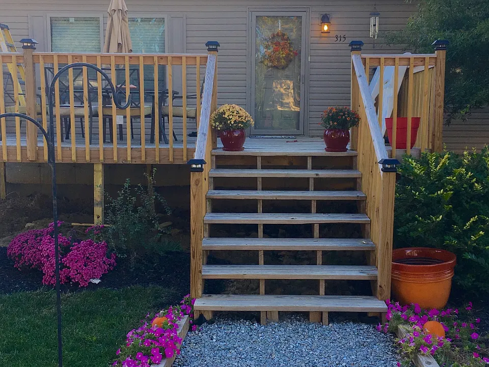 Front Entrance with deck