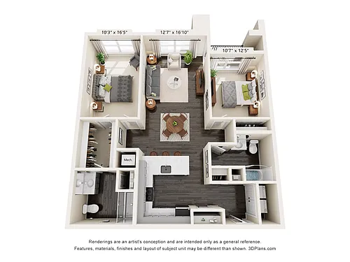 Floor plan 2x2 Cypress