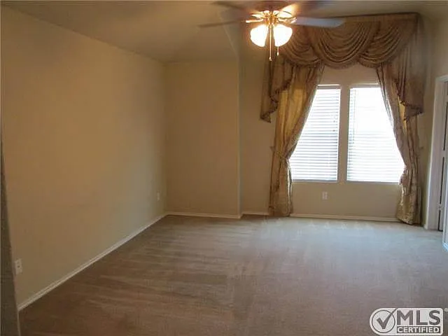 Master bedroom is located upstairs.