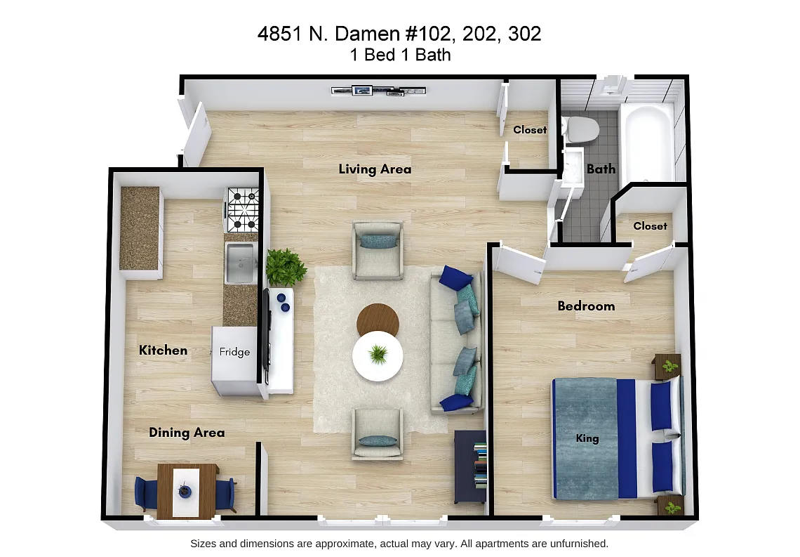 Floor plan One Bedroom