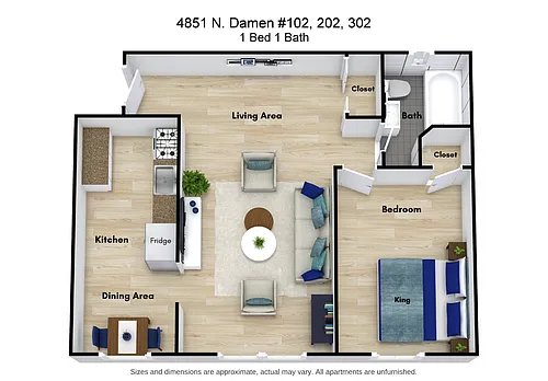 Floor plan One Bedroom