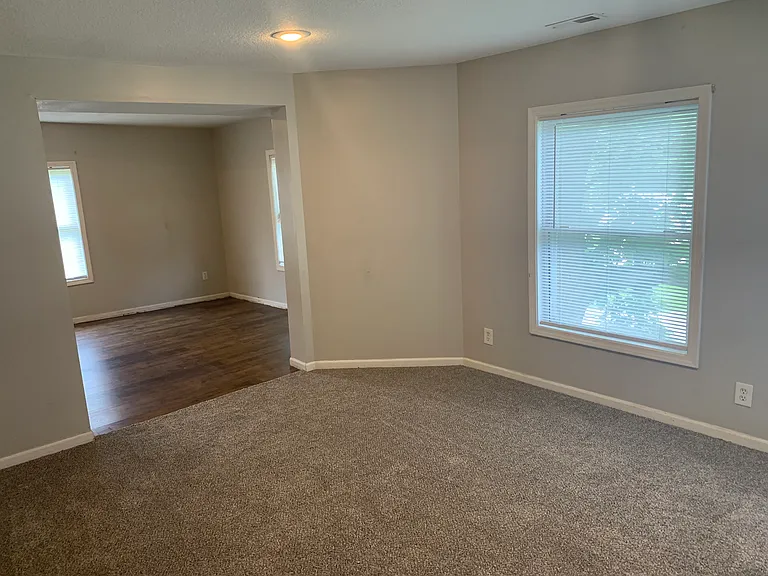 Living room into kitchen
