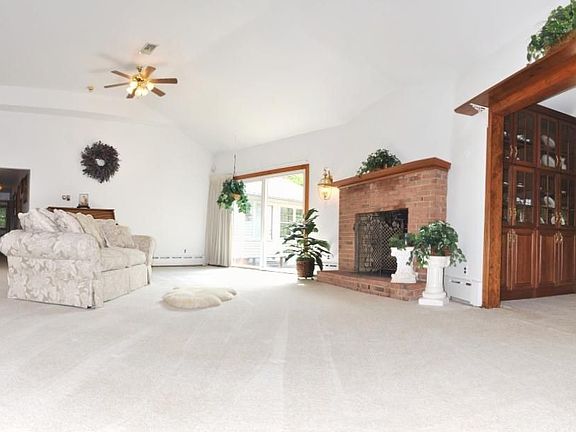 Living room with courtyard entry