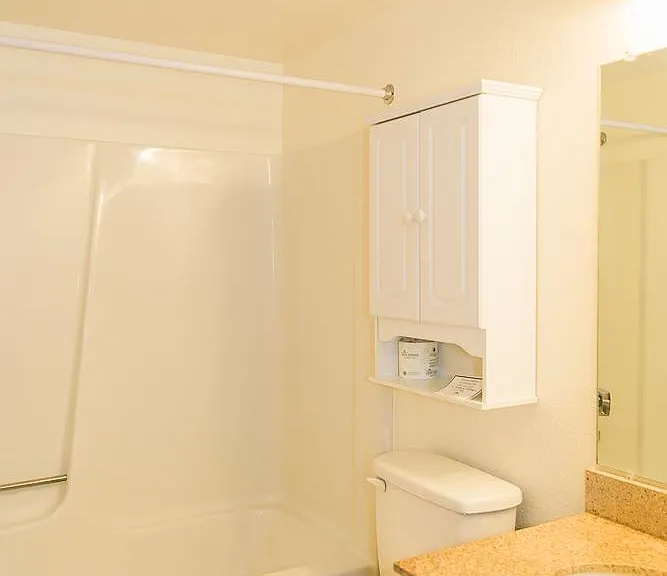 Medicine cabinets in all bathrooms