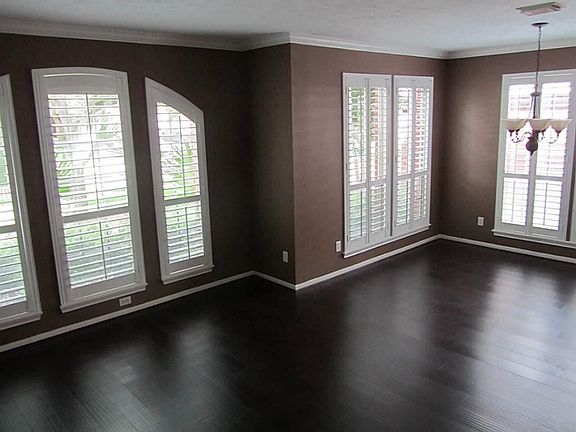 Newly laminated wood floor