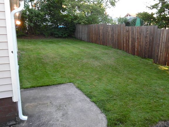 private, fenced backyard
