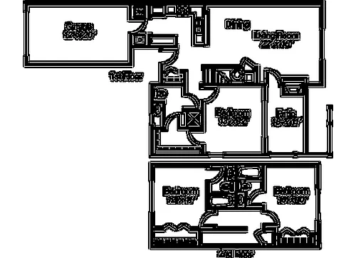 Floor plan 3 Bedroom Townhome