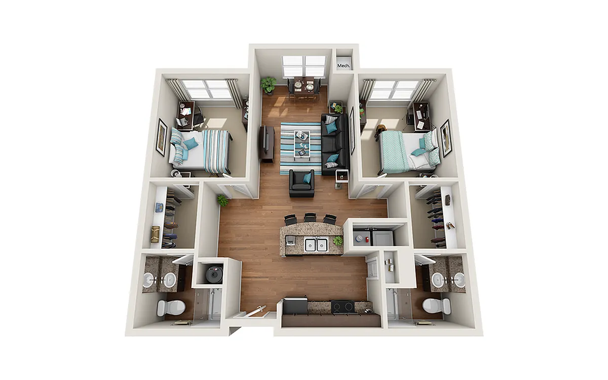 Floor plan 2x2 Standard