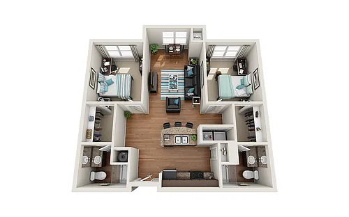 Floor plan 2x2 Standard