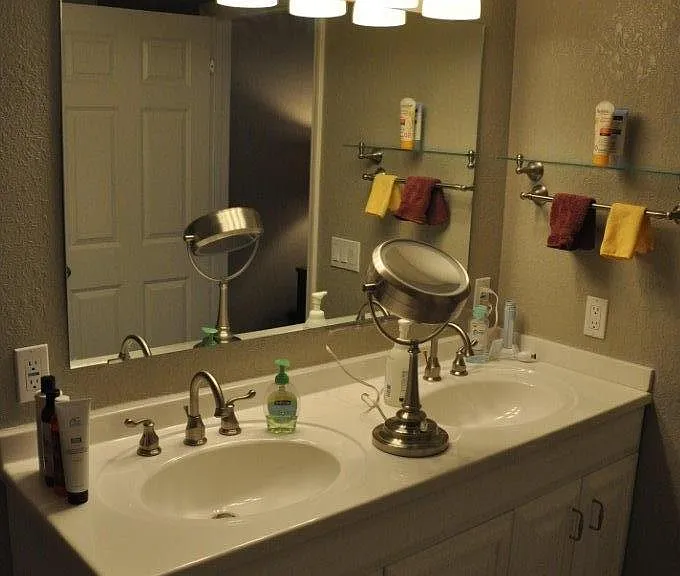 Master bathroom vanity