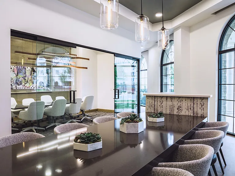 Coworking space with comfortable seating areas