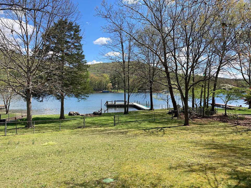 View from back Deck of house to lake