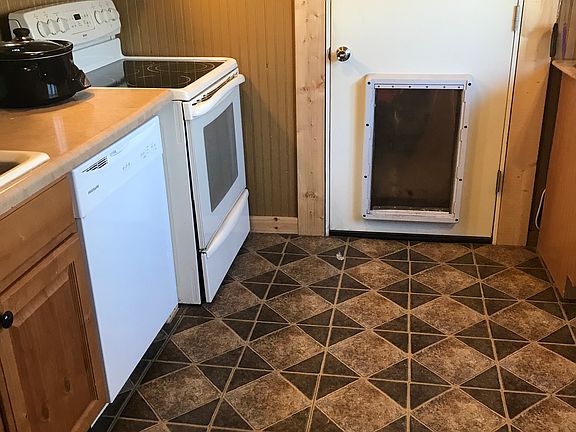 Kitchen w/ doggie door 