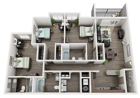 Floor plan 3x3A- Entire Unit