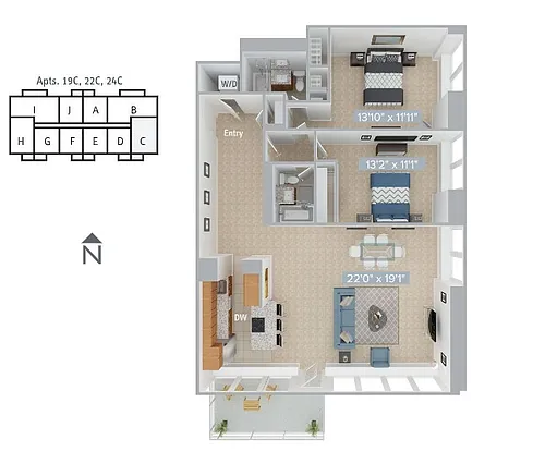 Floor plan 770-19C-22C-24C