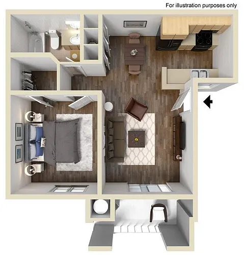 Floor plan One Bedroom