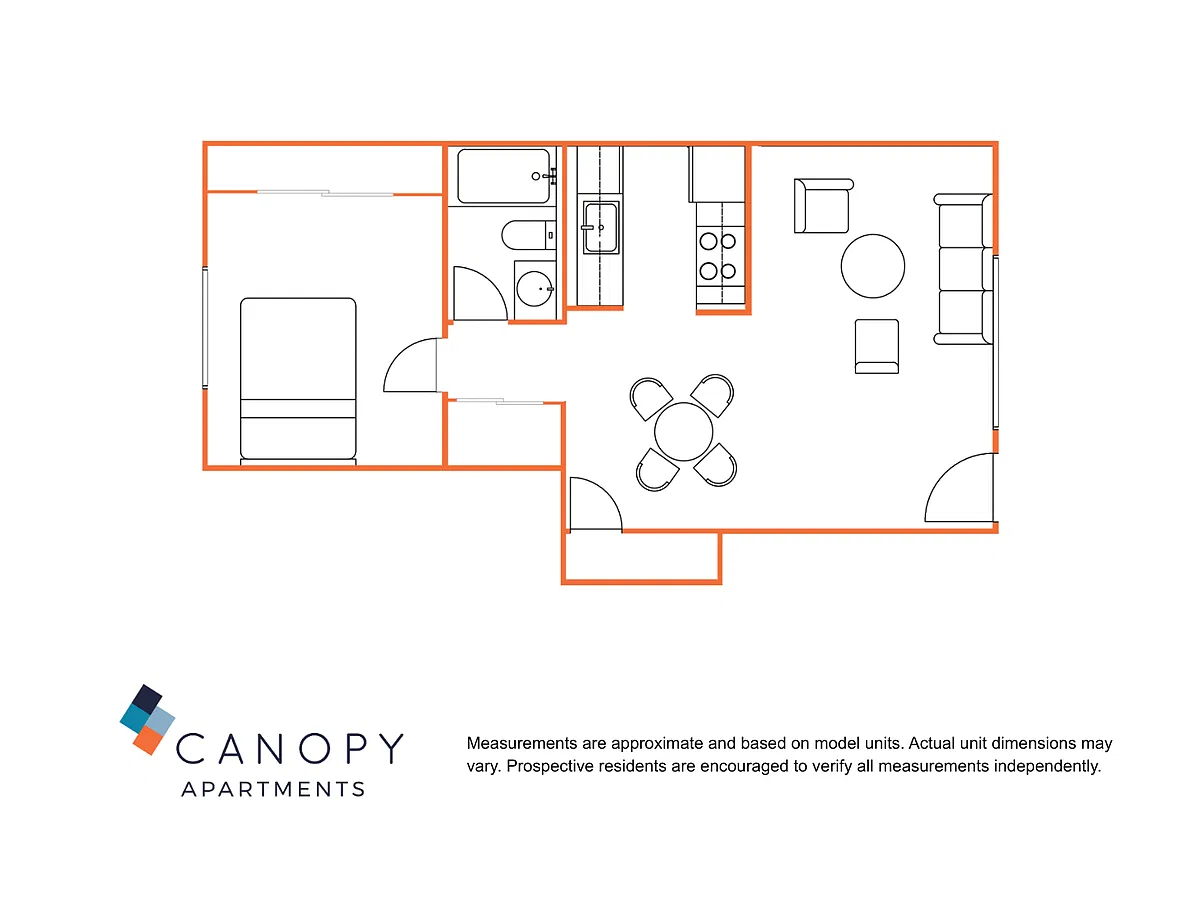 Floor plan 1 Bedroom