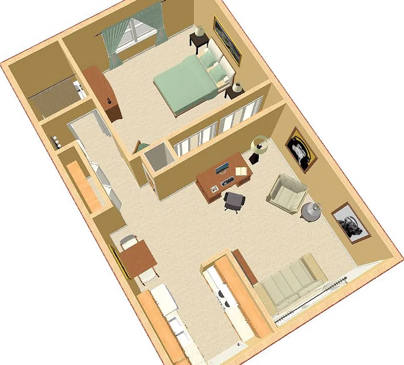 AppSouth F -1 Bedroom - wFurn -R3_03202015