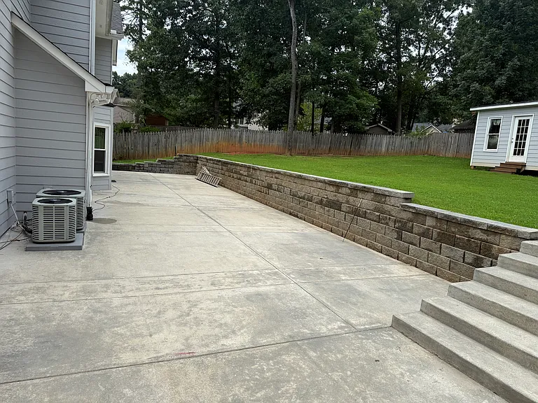 Huge Concrete Patio.